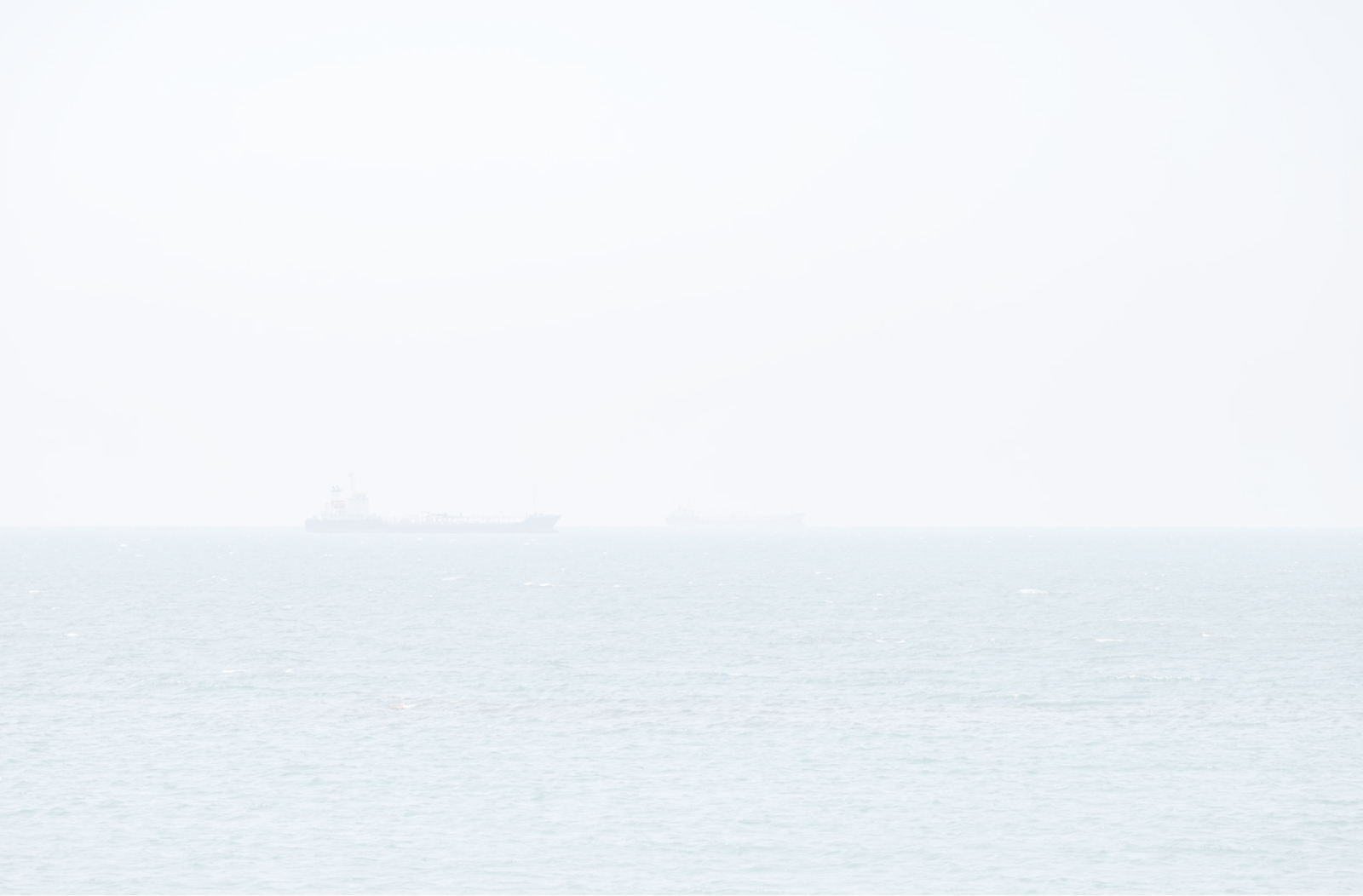 Cargo ships on the open ocean